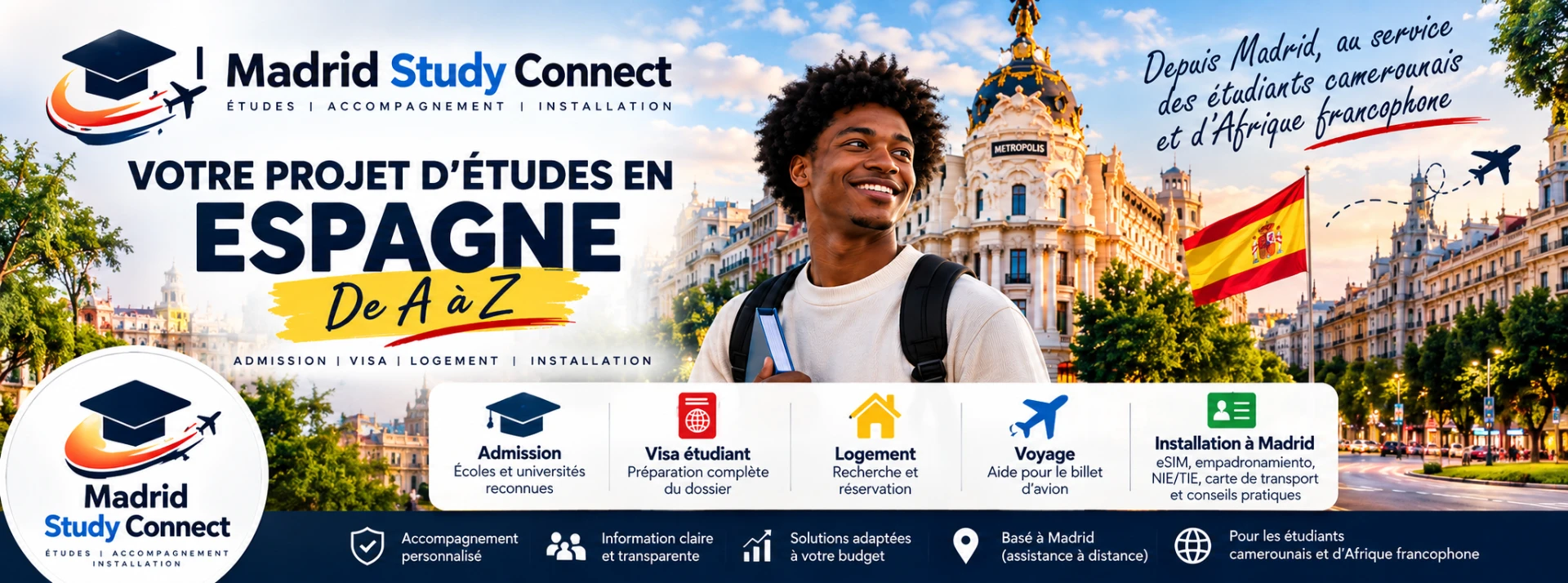 Madrid Study Connect — études, accompagnement, installation en Espagne