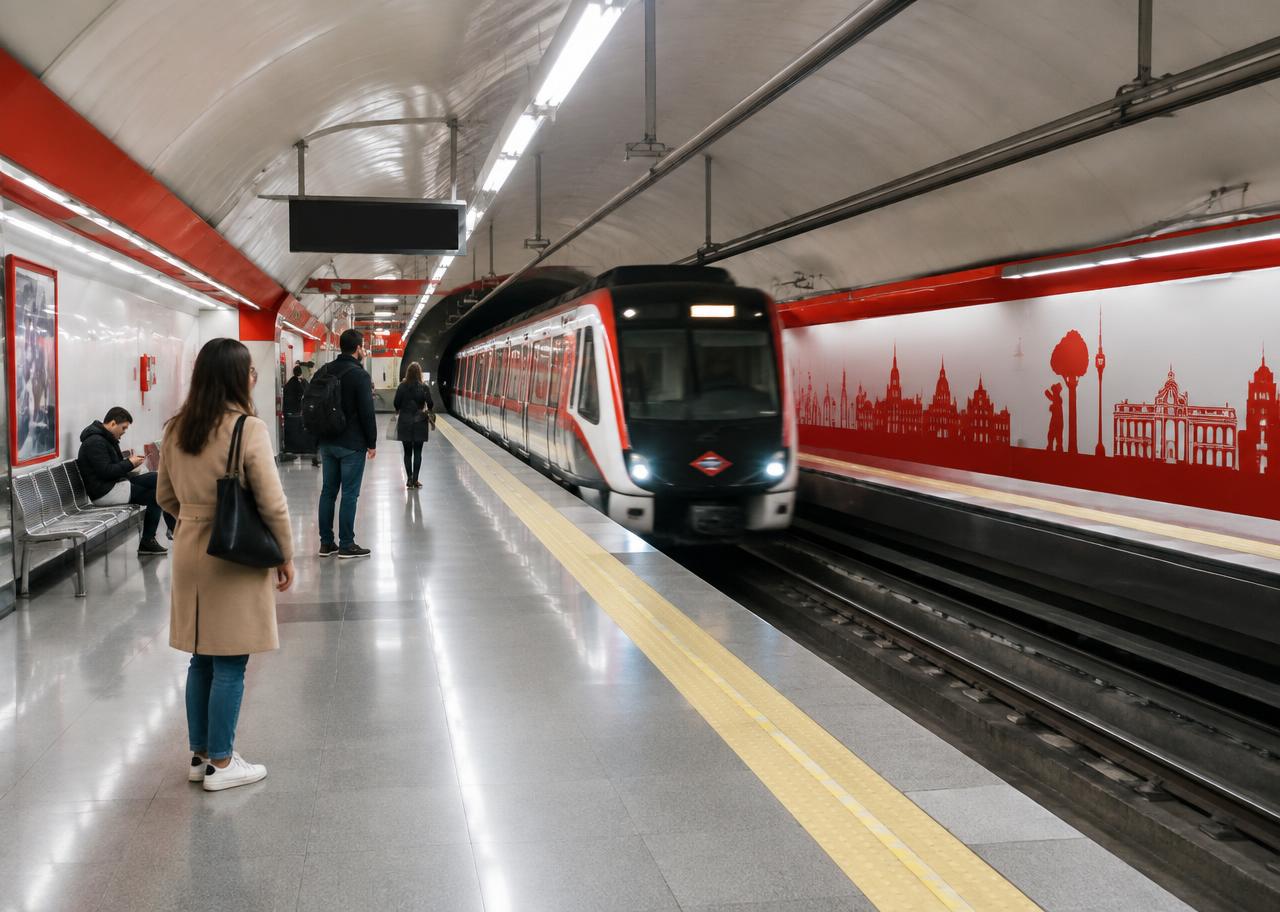 Station de métro à Madrid